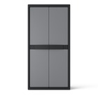 Armário 89x53x180 Preto e Cinza Spaceo