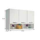 Armário 90cm Aéreo Modulado Com 3 Portas
