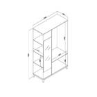 Armário Aberto Com Espelho Branco Lilies Móveis