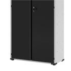 Armário Aço Escritório Fechadura 3 Prateleiras Preto