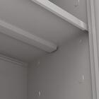 Armário Aço Escritório Fechadura 3 Prateleiras Preto