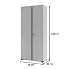 Armário Aço Escritório Fechadura 4 Prateleiras Ea301 Cinza