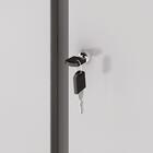 Armário Aço Escritório Fechadura 4 Prateleiras Ea301 Cinza