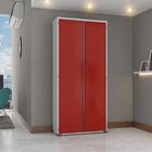 Armário Aço Escritório Fechadura 4 Prateleiras Ea301 Vermelho