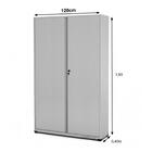 Armário Aço PA 110 1,93x1,20x0,40m Chapa # 26/24 2 Portas Pan