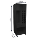 Armario Adega Para Sala De Jantar Sala De Estar Preto Tam. 60