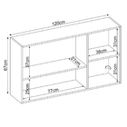 Armário Aérea 120cm 3 Portas 2 Prateleira Firenze D02 Amendol