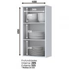 Armário Aéreo 01 Porta 400mm Americana Henn - Branco Hp