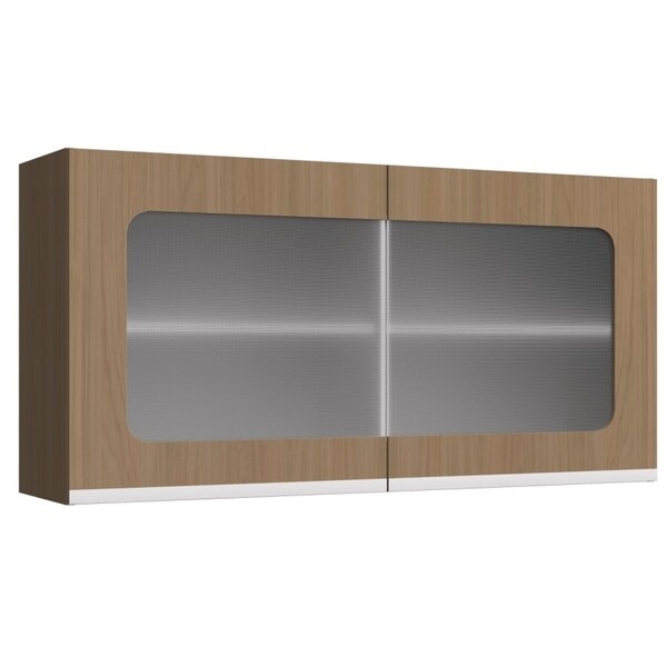 Armário Aéreo 02 Portas Com Vidro New Urban Nature/branco - K