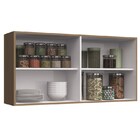 Armário Aéreo 02 Portas Com Vidro New Urban Nature/branco - K