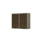 Armário Aéreo 02 Portas De Vidro 80 Cm Évelin Henn