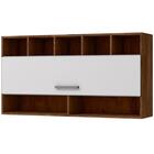 Armário Aéreo 1,20 Com Adega E Porta Basculante Milla Castanh