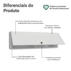 Armário Aéreo 100 Cm 1 Porta Basculante Branco Vik Madesa