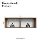 Armário Aéreo 100 Cm 1 Porta Basculante Rustic/verde Vik Made