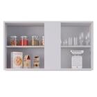 Armário Aéreo 100cm 2 Portas Indiana Branco - Lumil Móveis