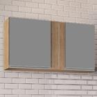 Armário Aéreo 100cm 2 Portas Indiana Castanho/cinza - Lumil M