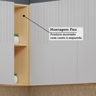 Armário Aéreo 100% MDF Canto Reto 2 Portas com Nicho 95cm Aur