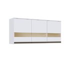 Armario Aereo 100% Mdf Com Vidro Reflecta E Puxadores De Alum