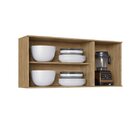 Armario Aereo 100% Mdf Com Vidro Reflecta E Puxadores De Alum