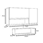 Armario Aereo 119 Cm 2 Portas 1450 Plla