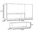 Armario Aereo 119 Cm 2 Portas 2850 Plla