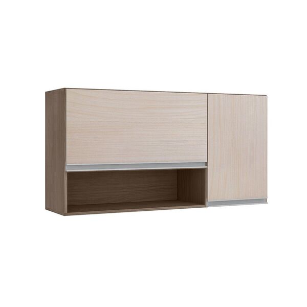 Armário Aéreo 119cm 2 Portas Karen Malbec/avelã L22 - Peterne