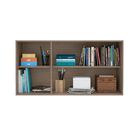 Armário Aéreo 119cm 3 Portas Karen Malbec/avelã L22 - Peterne