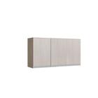 Armário Aéreo 119cm 3 Portas Karen Malbec/avelã L22 - Peterne