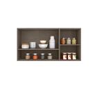 Armário Aéreo 119cm Com Porta Basculante E Vidro Reflecta Mal