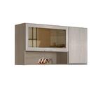 Armário Aéreo 119cm Com Porta Basculante E Vidro Reflecta Mal