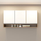 Armário Aéreo 1200mm Sabrina 3 Portas 2 Prateleiras Avelã/bra