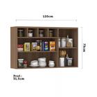 Armário Aéreo 120 Cm 1 Porta De Abrir 1 Porta Basculante E Ni