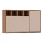 Armário Aéreo 120 Cm 1 Porta De Abrir 1 Porta Basculante E Ni