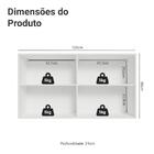 Armário Aéreo 120 Cm 2 Portas Branco/cinza Vik Madesa