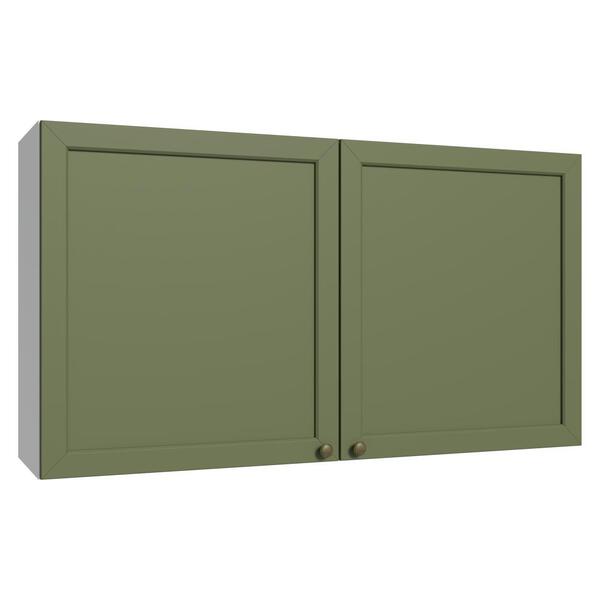 Armário Aéreo 120 Cm 2 Portas Branco/verde Vik Madesa