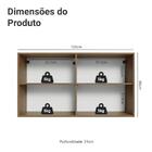 Armário Aéreo 120 Cm 2 Portas Rustic/branco Vik Madesa