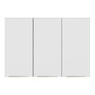 Armário Aéreo 120 Cm 3 Portas Rustic/branco Veludo Lux Madesa