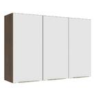 Armário Aéreo 120 Cm 3 Portas Rustic/branco Veludo Lux Madesa