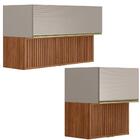 Armario Aereo 120 Cm E Armario Aereo 60 Cm Ripado Proenca Dem