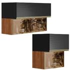 Armario Aereo 120 Cm E Armario Aereo 60 Cm Vidro Proenca Dema