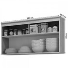 Armário Aéreo 120cm 1 Porta Basculante Com 2 Nichos Verace Ma