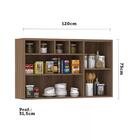 Armário Aéreo 120cm 1 Porta De Abrir 1 Porta Basculante Vidro