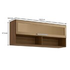 Armário Aéreo 120cm 1 Porta Niterói Castanho Tannat - Moval