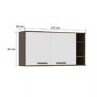 Armário Aéreo 120cm 2 Portas 1 Prateleira Com Nicho Lateral S