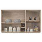 Armário Aéreo 120cm 2 Portas 3 Nichos Firenze D02 Avena/grafi