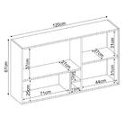 Armário Aéreo 120cm 2 Portas 3 Nichos Firenze D02 Avena Touch