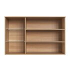 Armário Aéreo 120cm 2 Portas 3 Nichos Prateleira De Vidro Isa