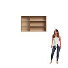 Armário Aéreo 120cm 2 Portas 3 Nichos Prateleira De Vidro Isa