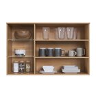 Armário Aéreo 120cm 2 Portas 3 Nichos Prateleira De Vidro Isa