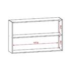 Armário Aéreo 120cm 2 Portas Basculantes Vidro Reflecta Viv C